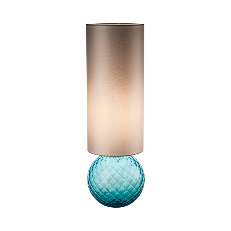 Venini Balloton Lamp Aquamarine 845.11 with Lampshade
