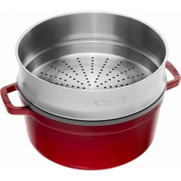 Staub Cocotte Tonda - Vaporiera 26 cm Granata 40510-600