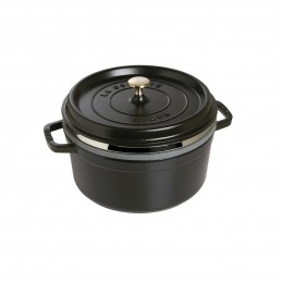 Staub Cocotte Round - Steamer 26 cm Black 40510-606