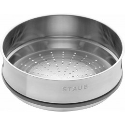 Staub Cocotte Tonda - Vaporiera 26 cm Rosso Ciliegia 40510-601