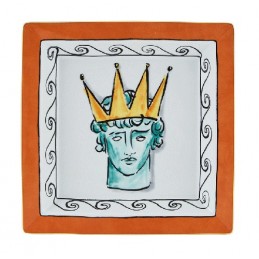 Richard Ginori Il Viaggio di Nettuno Large Dish 24, 5 cm Rock Orange