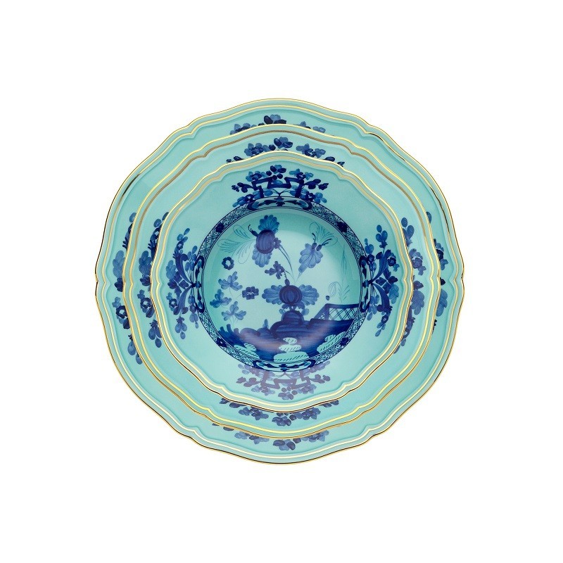 Richard Ginori Oriente Italiano Iris Filo Oro Posto Tavola 3 Pz