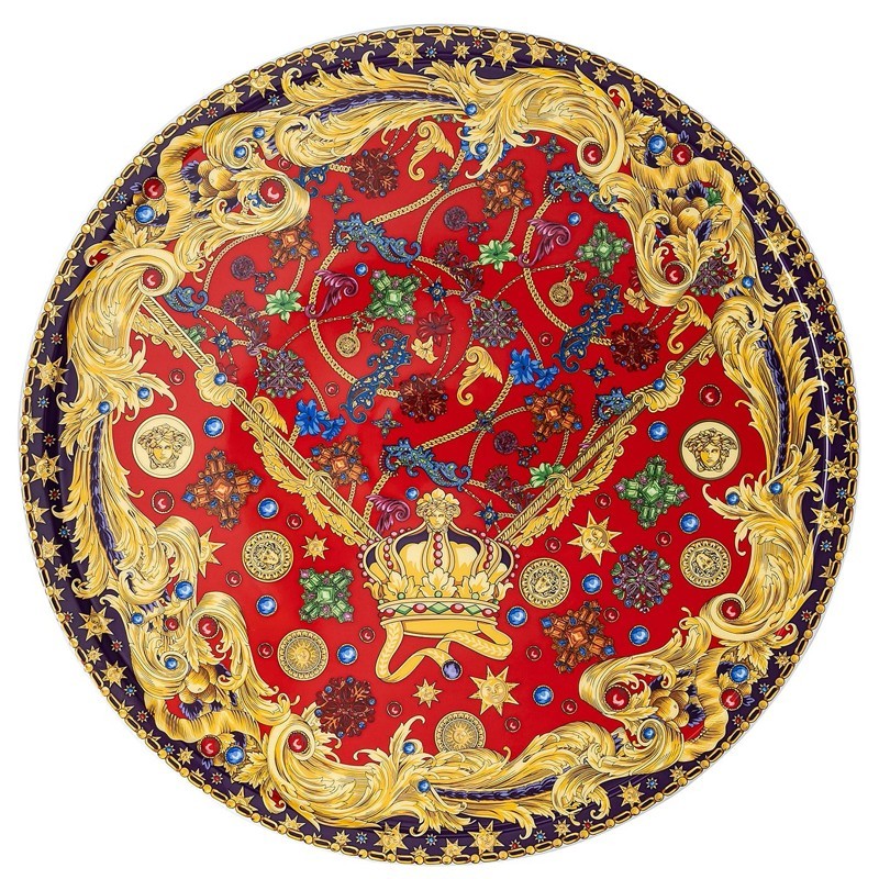Versace Rosenthal Barocco Holiday Cake Plate 33 cm
