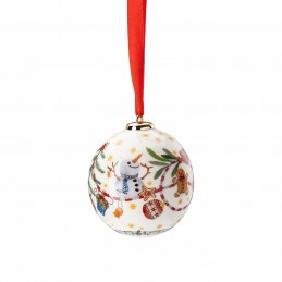 Hutschenreuther Sfera Piccola "Domani viene Babbo Natale"