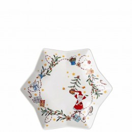 Hutschenreuther Coppa a Stella 24 cm "Domani viene Babbo Natale"