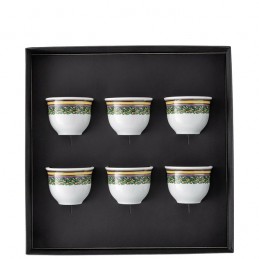 Versace Rosenthal Barocco Mosaic Set of 6 Small Mugs w / o handle