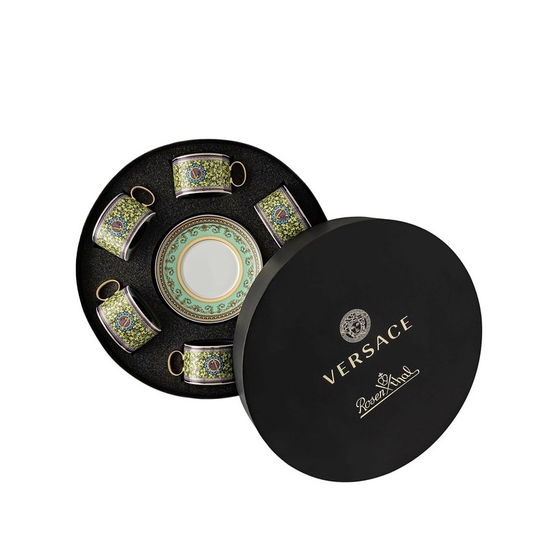 Versace Rosenthal Barocco Mosaic Set 6 Tea Cup with Saucer