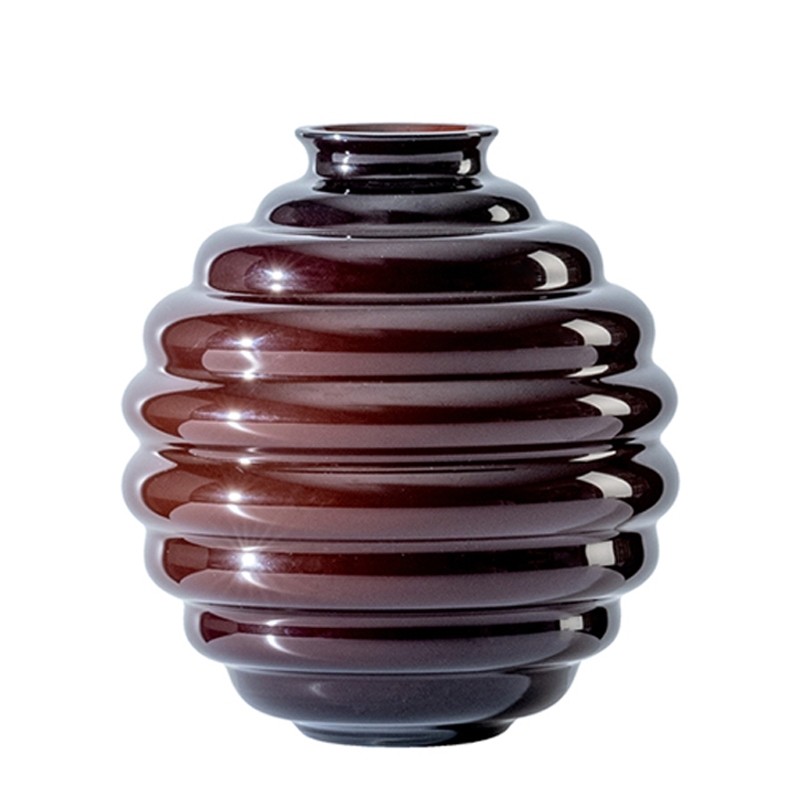 Venini Deco Vase oxblood red / Oxblood red H. 29 cm 707. 10