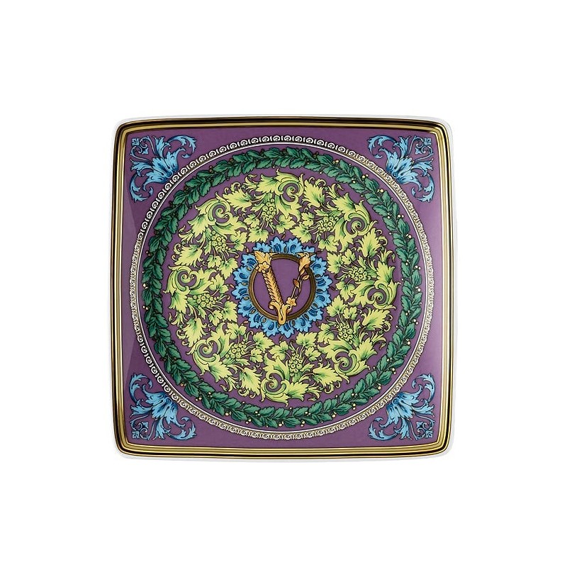 Versace Barocco Mosaic Coppetta Quadrata Piana 12 x 12 cm