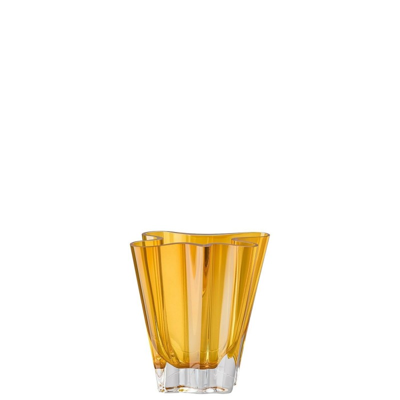 Rosenthal Flux Amber Vase 14 cm Crystal