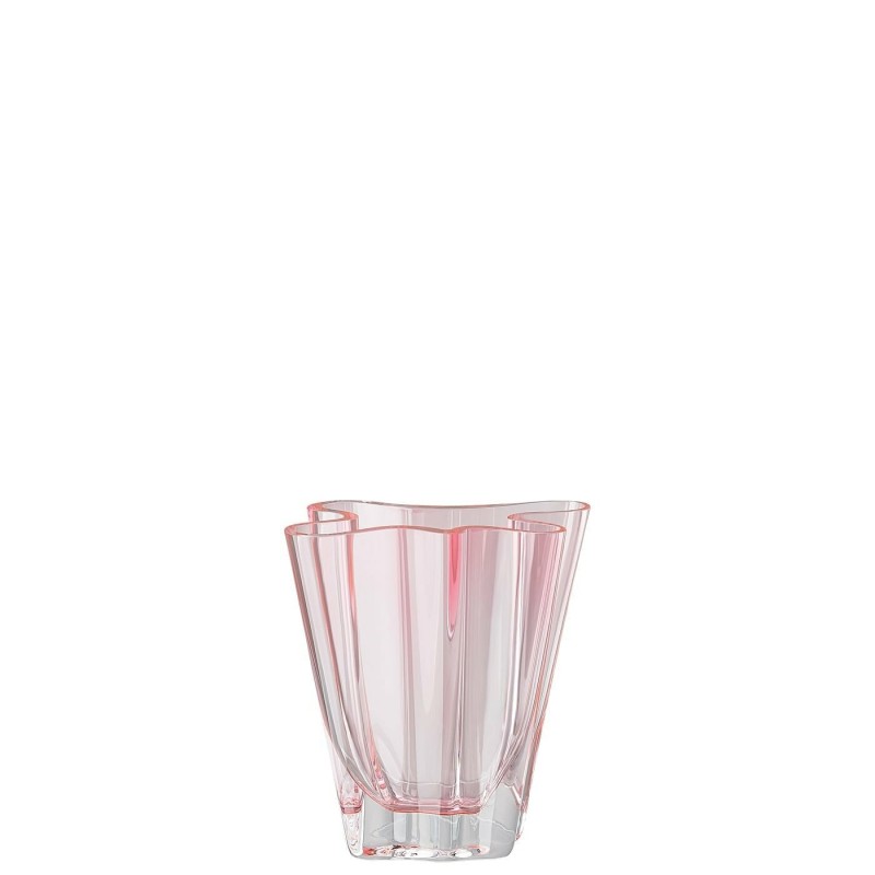 Rosenthal Vaso Flux Rosa 14 cm in Cristallo