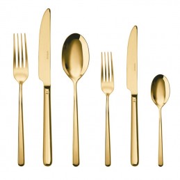 Sambonet Linear Pvd Gold Flatware Set 36 pcs s.h. 52713G83