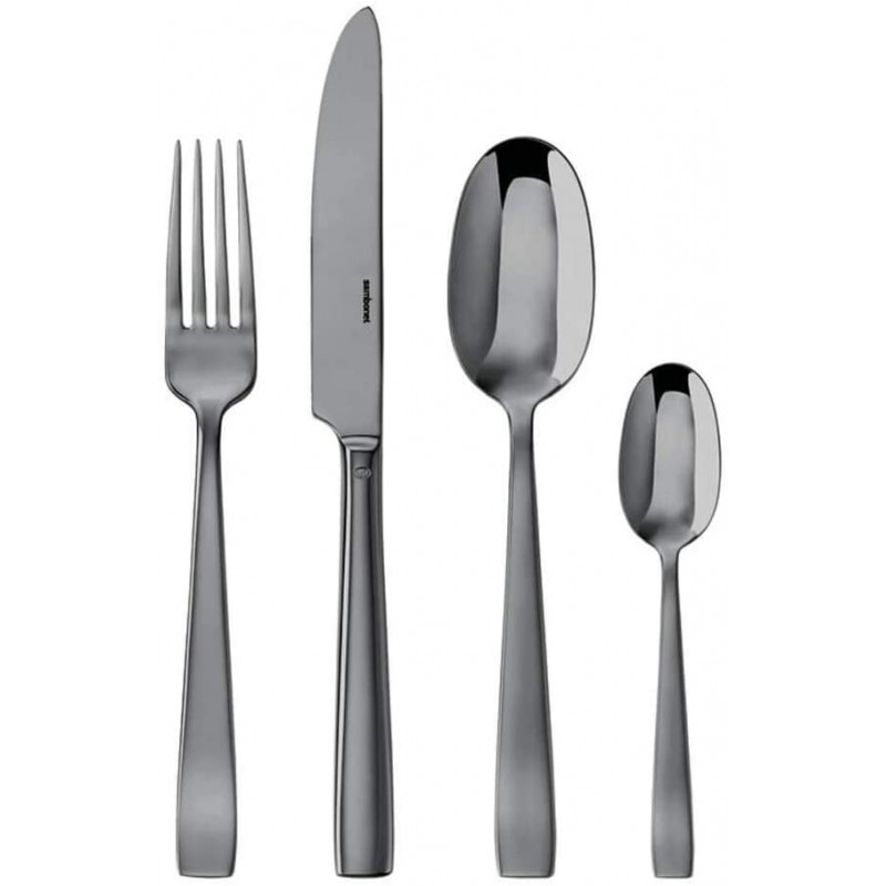 Sambonet Flat PVD Black Servizio Posate 24 Pz 62712B81