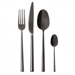 Sambonet Rock Pvd 2Black Flatware Set 24 pcs 52762K81
