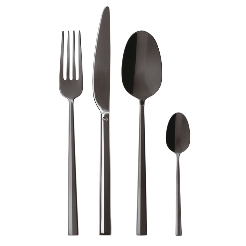 Sambonet Rock Pvd 2Black Flatware Set 24 pcs 52762K81