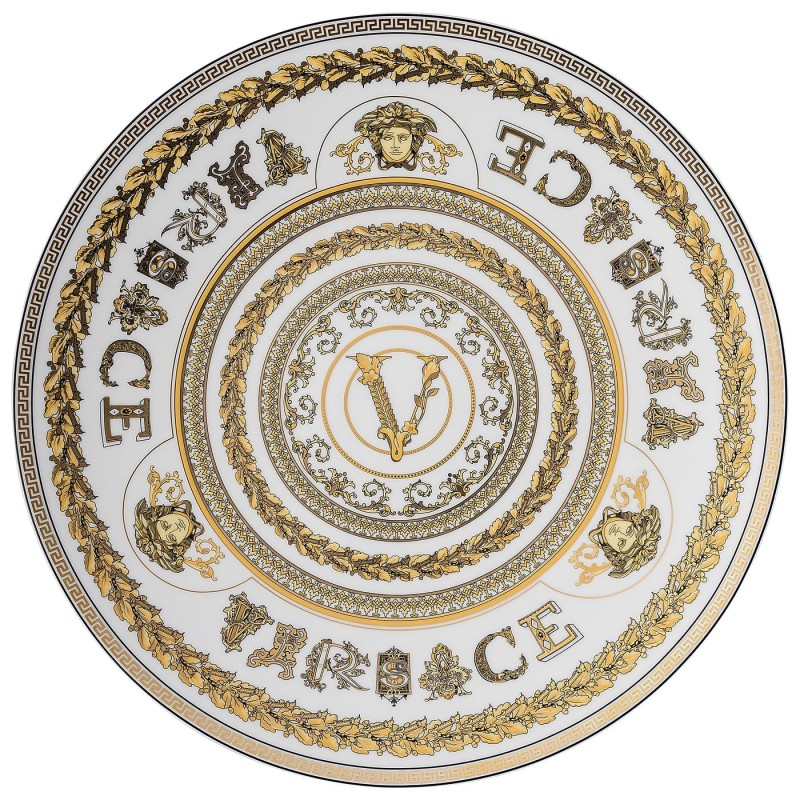 Versace Rosenthal Virtus Gala White Service Plate 33 cm