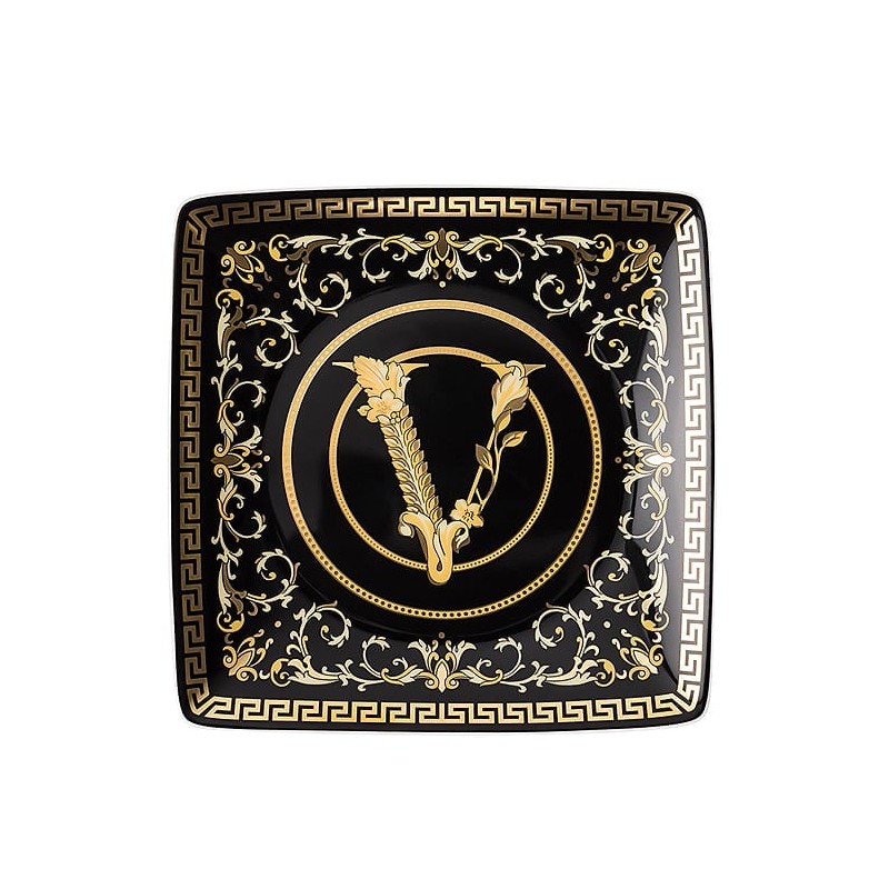 Versace Virtus Gala Black Coppetta Quadrata 12 x 12 cm