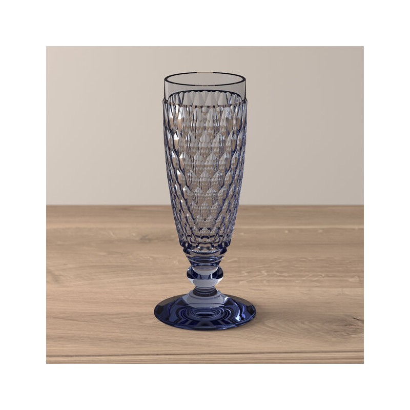 Villeroy & Boch Boston Coloured Set 4 Pcs Champagne Flute Blue 0071