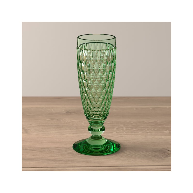 Villeroy & Boch Boston Coloured Set 4 Flute Champagne Green 0072