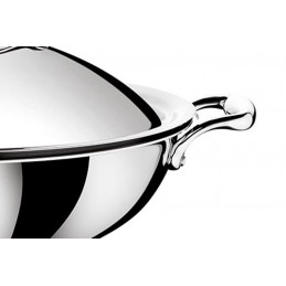 Lagostina Accademia Lagofusion Wok con coperchio e griglia 32 cm