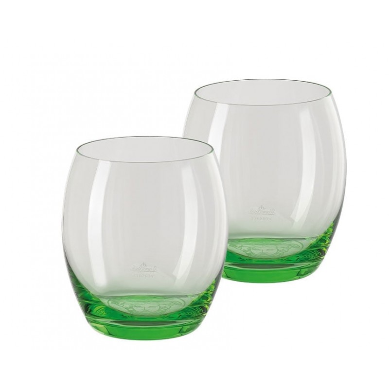 Versace Rosenthal Medusa Lumiere Mint 2nd Edition Set of Two Whisky Gobelet