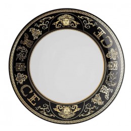 Versace Rosenthal Virtus Gala Black Salad Plate 21 cm