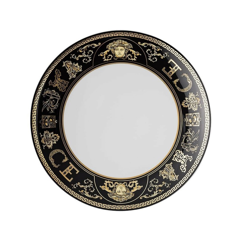 Versace Rosenthal Virtus Gala Black Salad Plate 21 cm