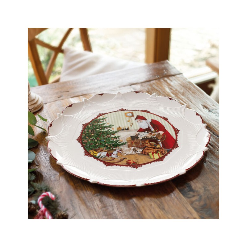 Villeroy & Boch Toy's Fantasy Piatto Pasticceria Grande Babbo Natale porta i Regali