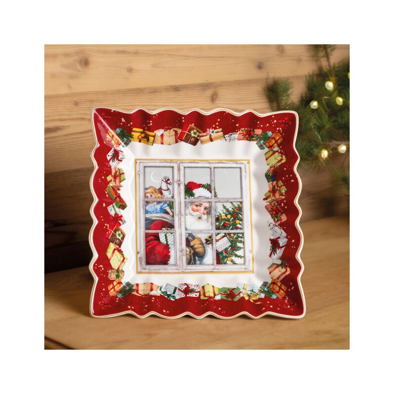 Villeroy & Boch Toy's Fantasy Coppa Quadrata 2021 23 x23 cm Babbo Natale