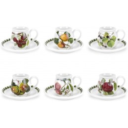 Portmeirion Pomona Set 6 Tazze Espresso con Piattino