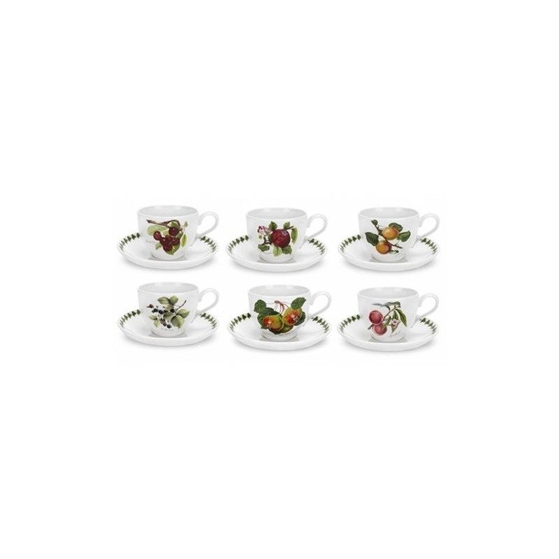Portmeirion Pomona Set 6 Tazze Colazione con Piattino PL04157