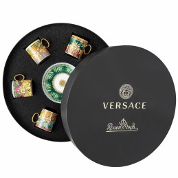 Versace Rosenthal Jungle Animalier Set 6 Espresso Cup with Saucer in Box