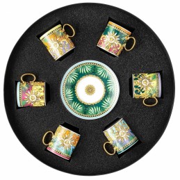 Versace Rosenthal Jungle Animalier Set 6 Espresso Cup with Saucer in Box