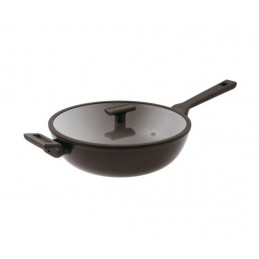 Sambonet Titan Pro Wok Antiaderente 30 cm c/ coperchio Double Induction
