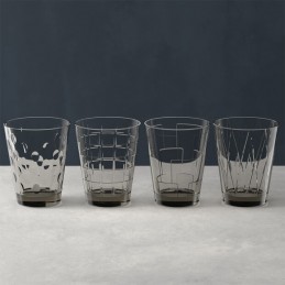 Villeroy & Boch Dressed Up Set 4 Bicchieri Acqua Smoke