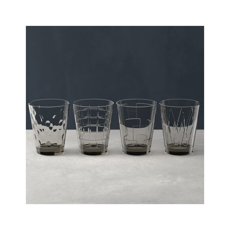 Villeroy & Boch Dressed Up Set 4 Bicchieri Acqua Smoke