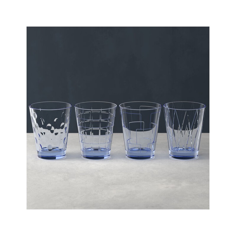 Villeroy & Boch Dressed Up Set 4 Bicchieri Acqua Blue