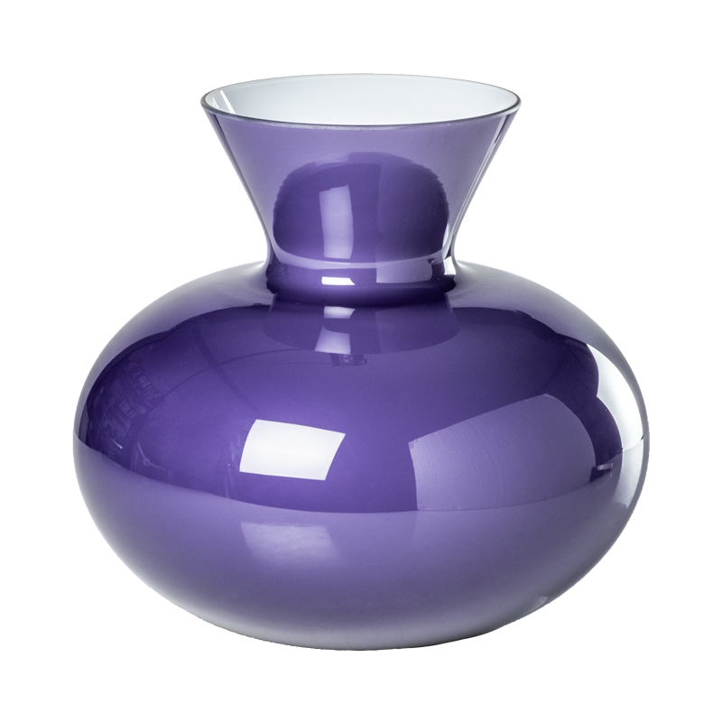 Venini Idria Vase Full-Bodied Violet H 27 cm Murano Glass
