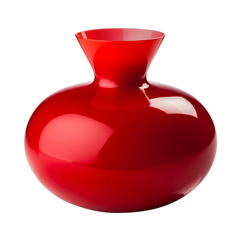 Venini Idria Vase Full-Bodied Red H 27 cm Murano Glass