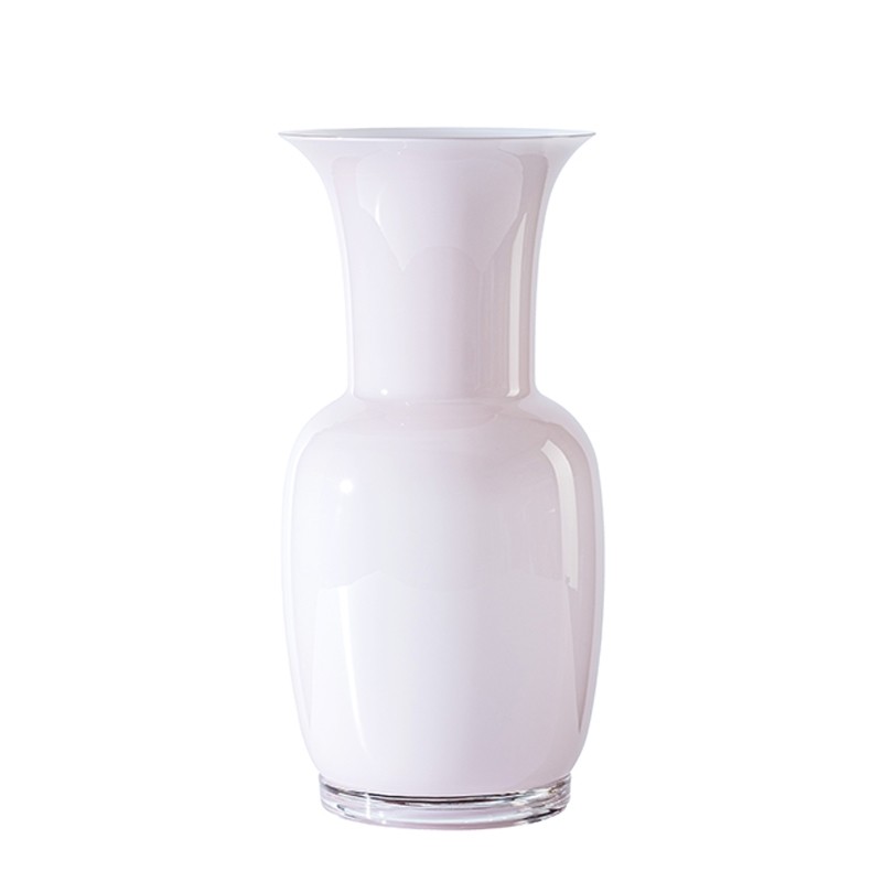 Venini Opalino Vase Powder Pink H 36 cm Murano Glass Ref. 706. 22
