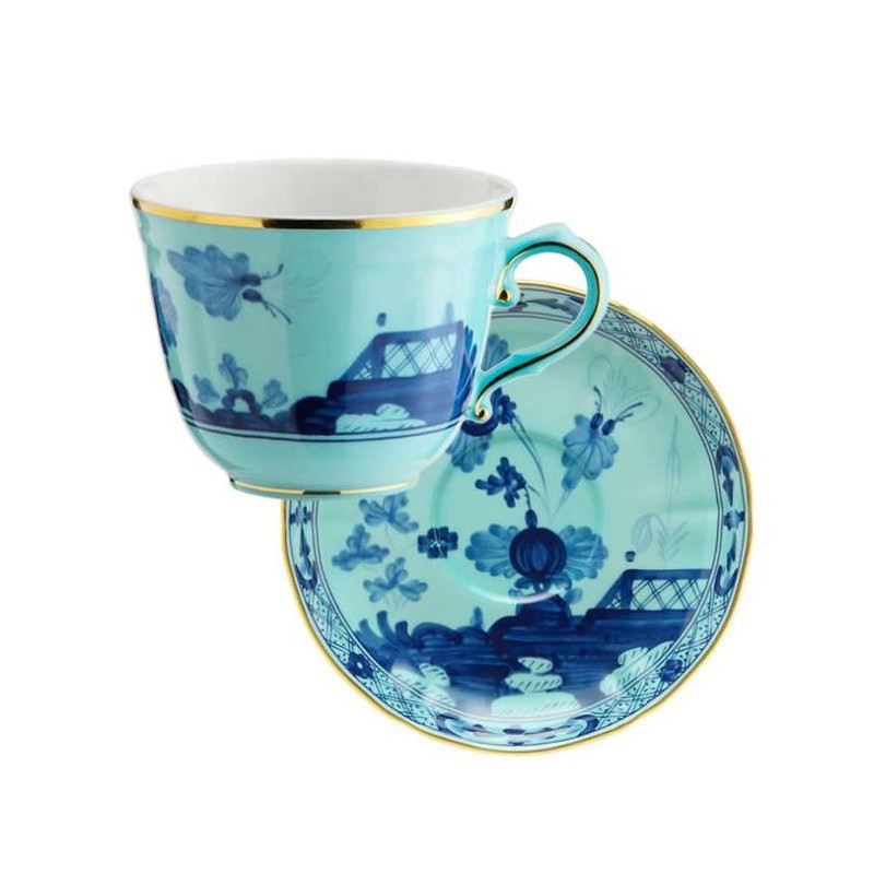 Richard Ginori Oriente Italiano Iris Coffee Cup with Saucer