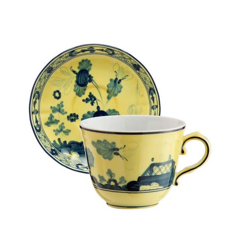 Richard Ginori Oriente Italiano Citrino Coffee Cup with Saucer